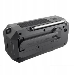 Mini Radio Przenośne Solarne Awaryjne Budowlane na Korbkę Baterie Powerbank 8