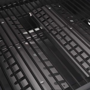 vidaXL Grill gazowy z palnikiem z kołem Srebrny Stal z metalowym wężem 5