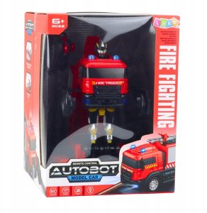 Robot Samochód Straż Pożarna 2w1 Zdalnie Sterowany RC Światła Dźwięki Woda 6