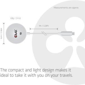 CLUB3D CAC-3026 ładowarka do urządzeń przenośnych Telefon komórkowy, Smartfon, Smartwatch, Telefon Biały DC Bezprzewodowe ładowanie Szybkie ładowanie Wewnętrzna 4