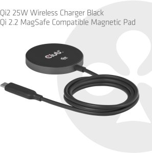 Ładowarka Club 3D CLUB3D CAC-3027 ładowarka do urządzeń przenośnych Telefon komórkowy Smartfon Smartwatch Tablet Telefon Czarny DC Wewnętrzna 5