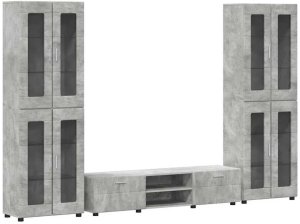 vidaXL Zestaw szafek RTV Betonowy szary 2