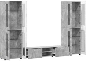 vidaXL Zestaw szafek RTV Betonowy szary 5