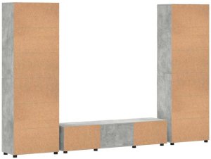 vidaXL Zestaw szafek RTV Betonowy szary 9