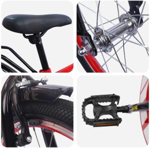 vidaXL Rower Dziecięcy 20 Cali dla dzieci w wieku 6-11 lat Czerwony 4