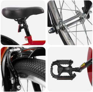 vidaXL Rower Dziecięcy 20 Cali dla dzieci w wieku 6-11 lat Czerwony 4