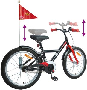 vidaXL Rower Dziecięcy 20 Cali dla dzieci w wieku 6-11 lat Czarny 7