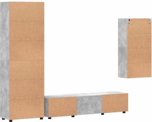 vidaXL Zestaw szafek RTV Betonowy szary 10