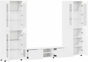 vidaXL Zestaw szafek RTV z szufladą Biały 5