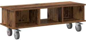 vidaXL Stół pod telewizor Stare drewno 100 x 35 x 35 cm 2