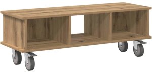 vidaXL Stół pod telewizor Dąb rzemieślniczy 100 x 35 x 35 cm 2