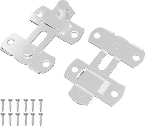 vidaXL Zamek drzwiowy 2 pcs Srebrny 70 x 8 mm Stal 2