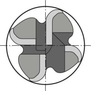 Frez torusowy pełnow. 4,0mm 4-ostr. ER0,5mm Perrox, typ H norma zakł.krótki G-Mold 65T GHRING 16