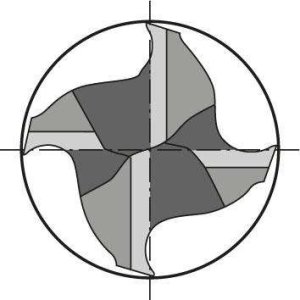 Ghring Frez trzpieniowy pełnow. 4,0mm 4-ostr. 40/42 stop.DIN6527L HB,H,Signum G-Mold 65 U GHRING 17