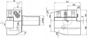 Uchwyt VDI DIN69880 B1A-40x25x44 2