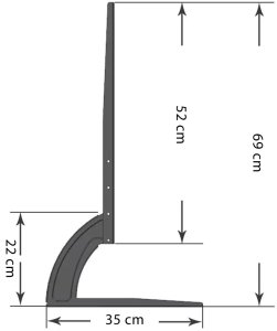 Uchwyt do telewizora 32"-75", podstawka monitora, do 50kg, VESA, regulacja 3
