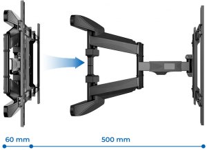 Uchwyt do telewizora 32"-85", na ścianę, obrotowy, do 30kg, VESA, regulacja 4
