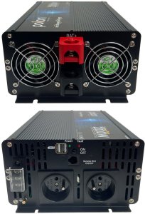 Przetwornica samochodowa 12V/230V 2000W czysty sinus, pilot, LCD 3