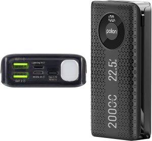 Powerbank Polion Powerbank 20000mAh 22,5W USB-C USB-A Lightning LCD PD QC szybkie ładowanie 3