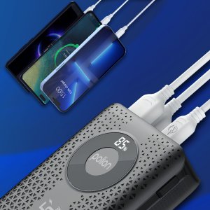 Powerbank Polion Powerbank 20000mAh 22,5W USB-C USB-A Lightning LCD PD QC szybkie ładowanie 6