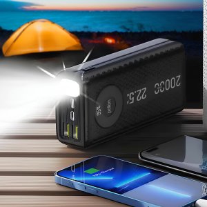 Powerbank Polion Powerbank 20000mAh 22,5W USB-C USB-A Lightning LCD PD QC szybkie ładowanie 7