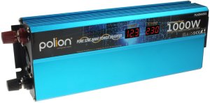 Przetwornica samochodowa 12V/230V 1000W czysty sinus, LCD 2