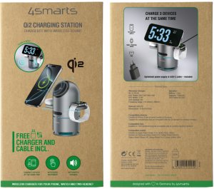 Ładowarka 4smarts Qi2 Stacja ładująca ChargeBot Sound szary przestrzenny 8