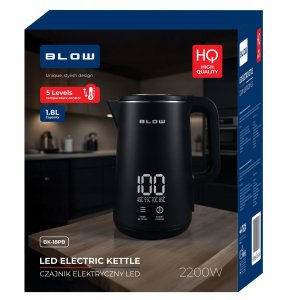 44-762# Czajnik czarny z wyświetlaczem 2200w bk-18pb blow 2