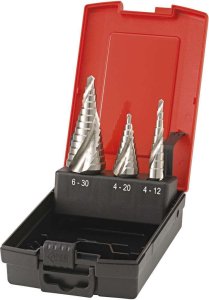 Zestaw do obróbkimetali "BIT BOX"1/4" STB+ pogł.stoż.+wiertło kombi 15-cz., HSS, FORMAT 6