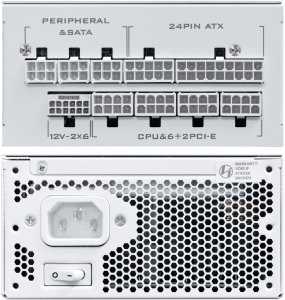 Zasilacz Lian Li SP Series Platinum 80 PLUS Platinum Zasilacz, SFX, w pełni modularny, PCIe 5.1, ATX 3.1 - 1.000 Watt, biały 2