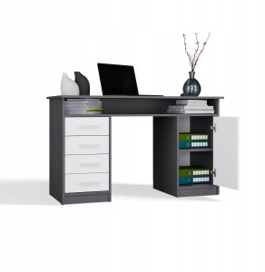 Biurko Antracytowe 125 cm x 55 cm 6