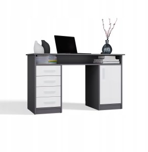 Biurko Antracytowe 125 cm x 55 cm 7