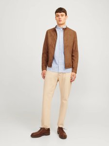 Jack&Jones kurtka z syntetycznego zamszu JJEDYLAN CLEAN JACKET NOOS 12261197 COGNAC L 4