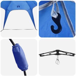 vidaXL Namiot Instant Niebieski Azur 260 x 260 x 197 cm Stal 8