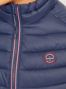Jack & Jones puchowy bezrękawnik JJEMULTI BODYWARMER COLLAR NOOS 12258457 NAVY BLAZER/TRUE RED M 5