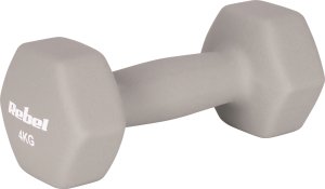 Hantelki żeliwne neoprenowe HEX 2x4kg, REBEL ACTIVE 104