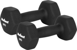 Hantelki żeliwne neoprenowe HEX 2x6kg, REBEL ACTIVE 155