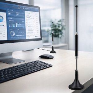 Qoltec Antena 4G LTE z podstawą magnetyczną| 5dBi | dookólna | wewnętrzna | 600-2700 MHz | SMA | 3m 6