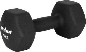 Hantelki żeliwne neoprenowe HEX 2x10kg, REBEL ACTIVE 181