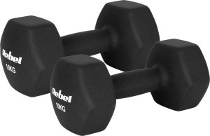 Hantelki żeliwne neoprenowe HEX 2x10kg, REBEL ACTIVE 233