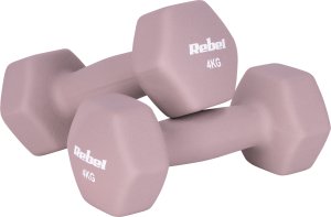 Hantelki żeliwne neoprenowe HEX zestaw 30kg (2x1kg+2x2kg+2x3kg+2x4kg+2x5kg), REBEL ACTIVE 236
