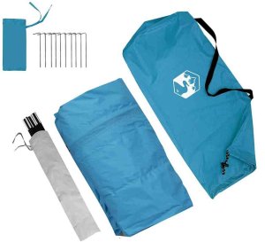 vidaXL Namiot kempingowy z dachem Niebieski 410 x 275 x 245 cm 9