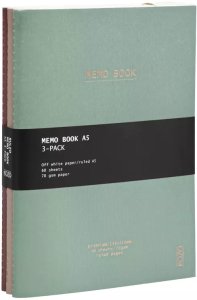 Papierowy księżyc KOZO Notatnik A5 3 Pak Coffee Sand Aloe Vera 2