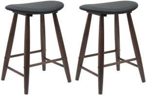 vidaXL Krzesła jadalne 2 pcs Jasny Brąz 46 x 37 x 63 cm Drewno Gumowe 2