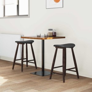 vidaXL Krzesła jadalne 2 pcs Jasny Brąz 46 x 37 x 63 cm Drewno Gumowe 3