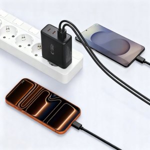 TECH-PROTECT NC140W-GAN 4-PORT NETWORK CHARGER PD 140W / QC3.0 BLACK 5
