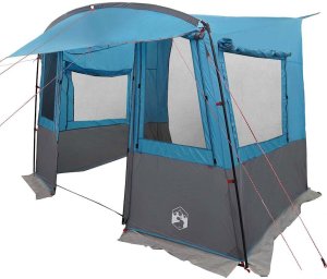 vidaXL Namiot z tylnym wejściem dla karawany Prostokątny Niebieski 2