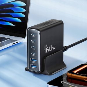 Ładowarka sieciowa Tech-Protect DC160W-GAN 6-port Desktop Charger PD 160W / QC3.0 Black 4
