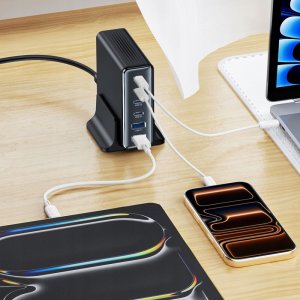 Ładowarka sieciowa Tech-Protect DC160W-GAN 6-port Desktop Charger PD 160W / QC3.0 Black 5