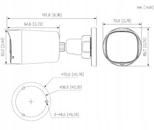 Dahua Technology KAMERA AHD, HD-CVI, HD-TVI, PAL HAC-HFW1801RL-IL-A-0280B-S3-DIP - 8&nbsp;Mpx, 4K UHD 2.8&nbsp;mm DAHUA 7